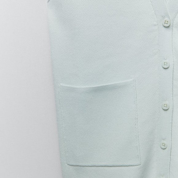 NWT Zara V-Neck Knit Vest with Pockets - Picture 4 of 10